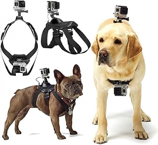 Dog Harness Gopro, Soft and Adjustable Gopro Dog Harness Mount for Large, Medium and Small Dogs Can Be Used for Chest and ...