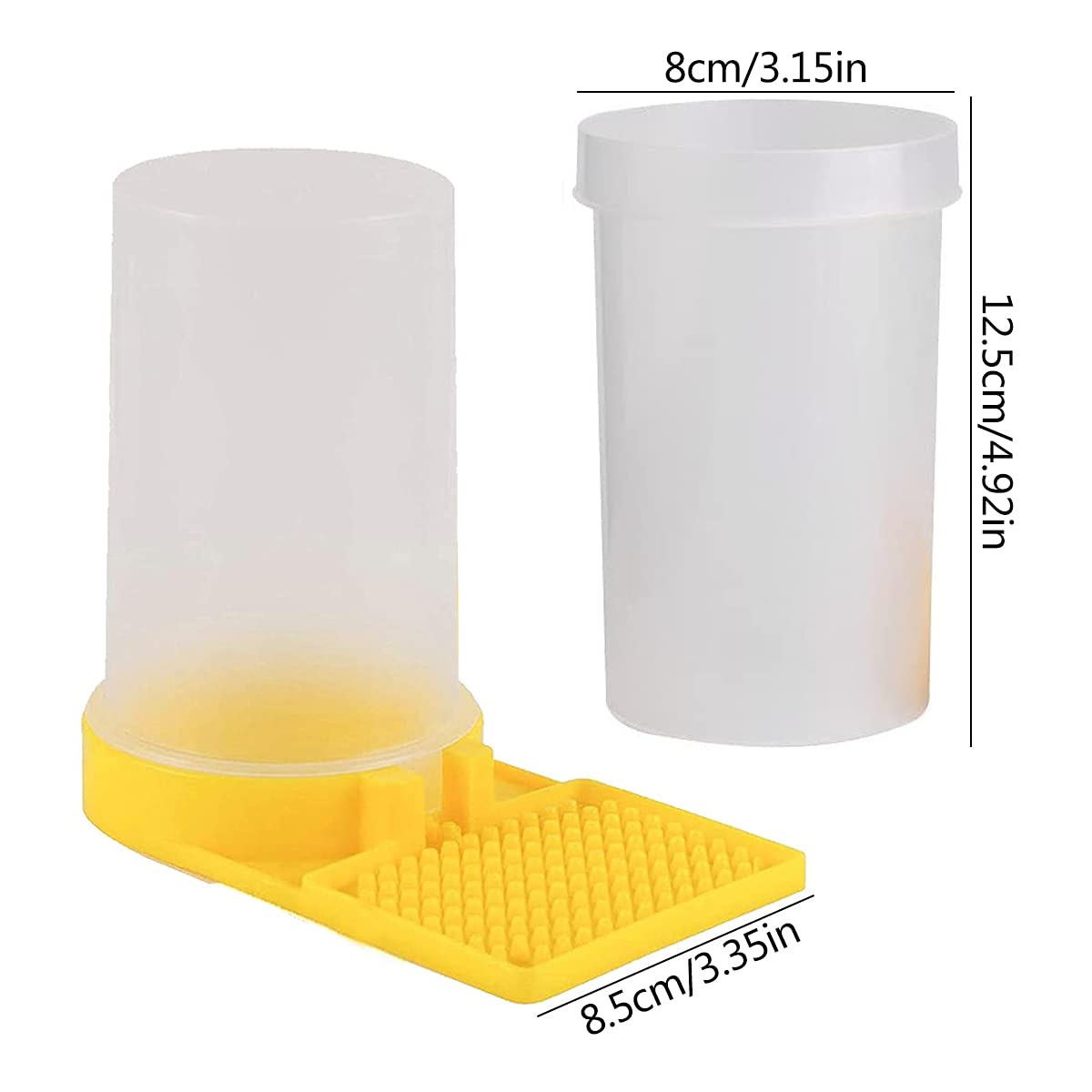 4 Pièces Distributeur D'Eau Pour Abeilles,Abreuvoir Pour Abeilles Jaune Conception En Nid d'Abeille Réutilisable pour l'Équipement Apicole