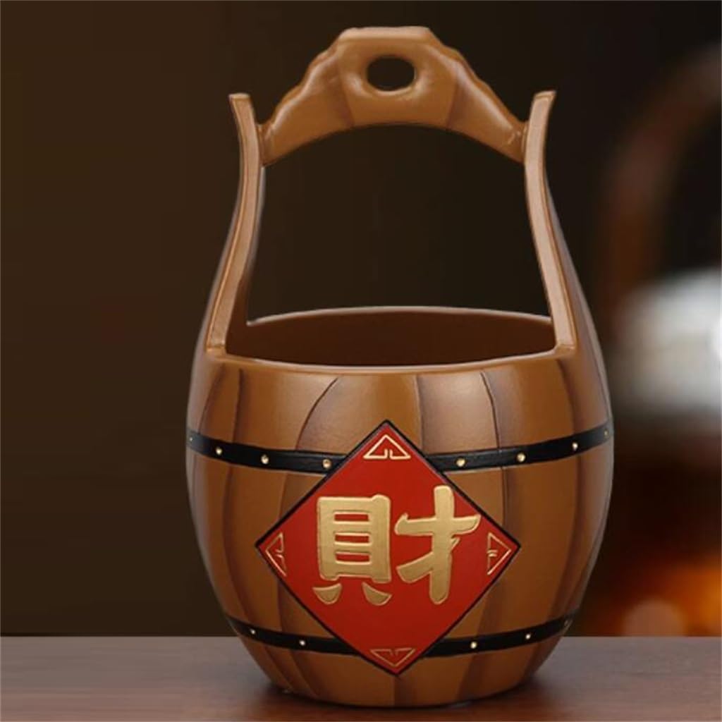 Chinese ceramic bucket storage and decoration home accessories storage tank bookshelf living room Bogu shelf