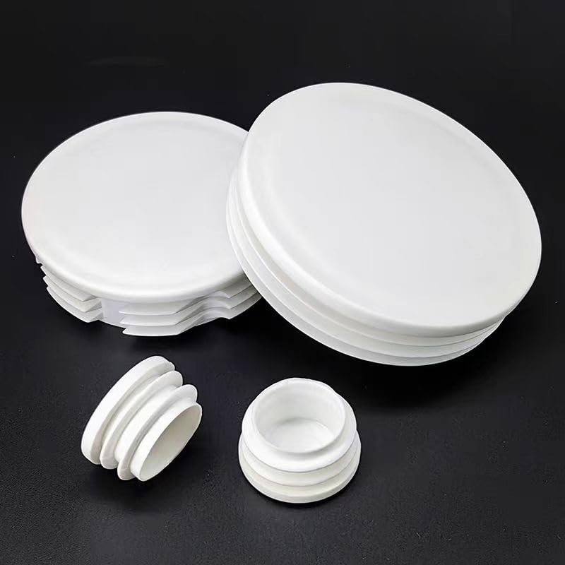 Rubber Pipe Cover,Plug Hole,8pcs White Round Furniture Hardware Leg Tips Rubber Table Chair Leg Caps Replacement Tips Multipurpose Feet(76mm)