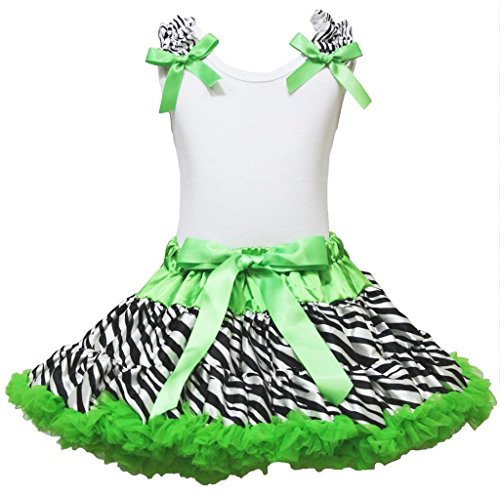 Ensemble chemise blanche et jupe zèbre enfant pour les fêtes de famille