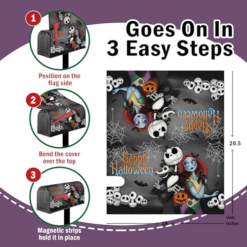 Image of Happy Halloween Jack Mailbox Cover Magnetic Standard Size 20.5 inch x 18 inch
