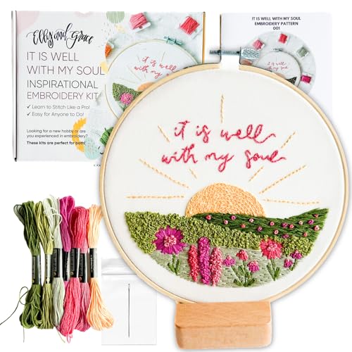 Elly & Grace Christian Embroidery Kit with...