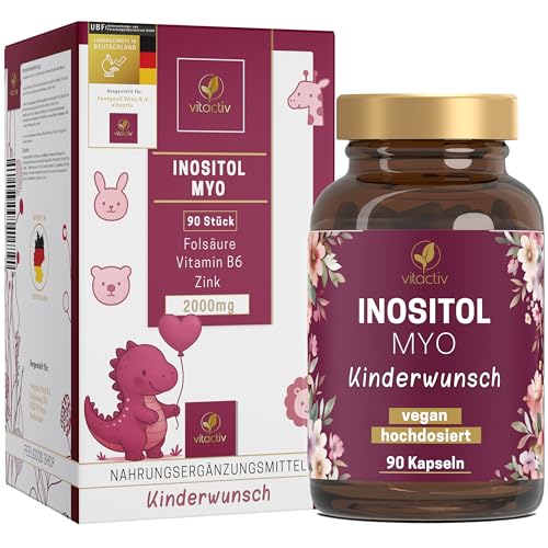VITACTIV Inositol Myo - 90 Inositol Kapseln (30 Tage) - Kinderwunsch bei PCO Syndrom - Myo Inositol...