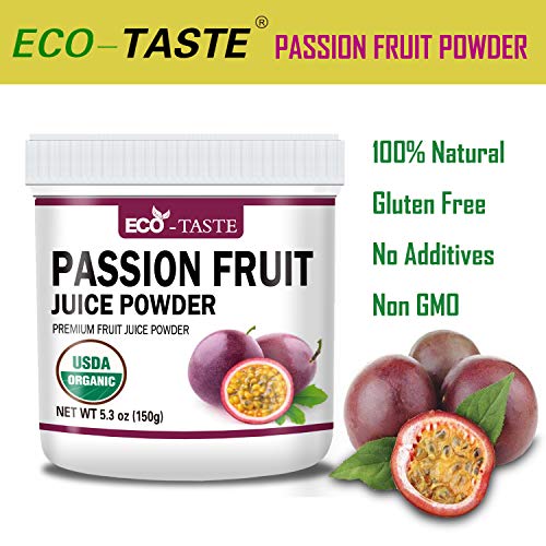 Organic Passion Fruit Powder, Passion Fruit Juice Raw Powder, 100% Pure, No Additives, No Fillers, 5.3oz(150g) - Thumbnail 3