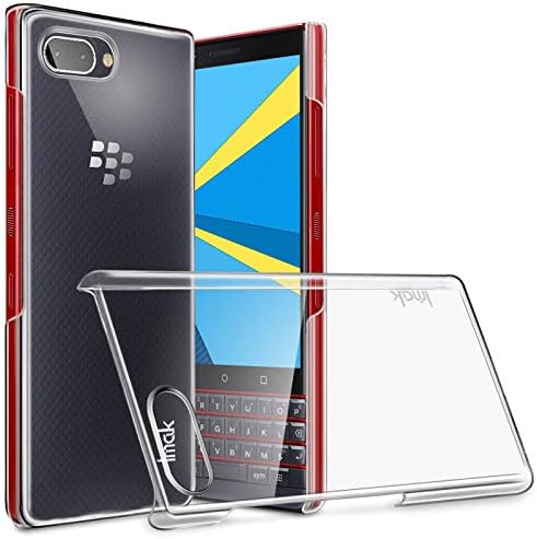 Imak Case for BlackBerry KEY2 LE + Screen Protector, Transparent Solid Plastic Case [Ultra Thin and Light] [Anti-Yellowing] Cristal Clear Cover