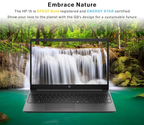 Image of HP Laptop, 15.6 inch FHD, AMD Ryzen 5 5500U (6 Cores /12 Threads, Up to 4GHz), 32GB RAM 1TB PCIe SSD, Windows 11 Home, WiFi 6, HD Audio, Anti-Glare, HD Camera, Up to 8 Hrs Use, RJ-45 Ethernet