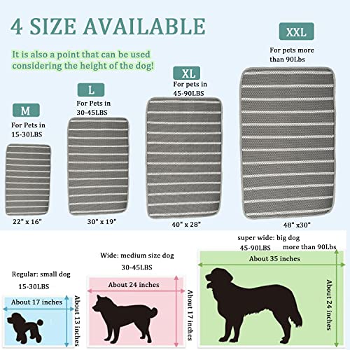 Reezeivi Dog Crate Mat With Anti-Slip Bottom,3D Air Mesh Pet Crate Pad,Breathable Non-Stuffy Dog Sleeping Mat Bed,Pet Mat, Machine Washable Pet Mat For Dog Sleeping (30X19, Sliver Grey Mat) #TOP4