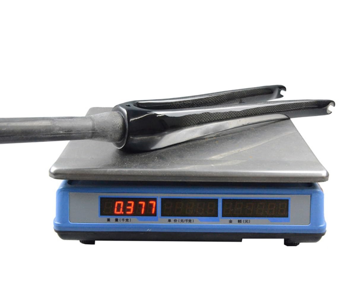 Rower szosowy 700C Sztywne Widelce Z Włókna Węglowego Stożkowa Rura 9x100mm QR Widelec Rowerowy C Hamulec Bezgwintowy Przód Ultralekki (Kolor: Czarny błyszczący, Rozmiar 700c)