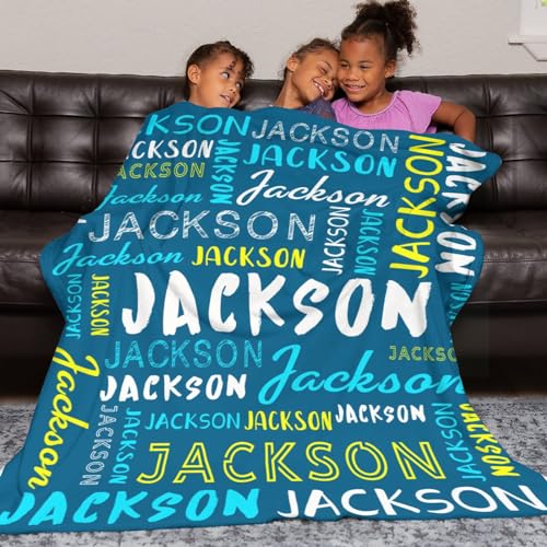 Personalized Name Blanket Customized Baby Blankets for Girls Boys Adults Monogrammed Blankets and Throws Christmas Birthday Mothers Fathers Valentines Day Gift