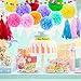 ZJHAI Rainbow Decorations for Party, Rainbow Birthday Party Decorations Set Includes 10pcs Tissue Paper Flowers, 50pcs Colorful Paper Tassels, and One Hanging Circle Dots Banner