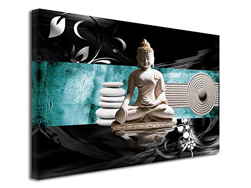DECLINA Tableau élégance Bouddha - Impression sur Toile décoration Murale Zen - Déco Maison,...