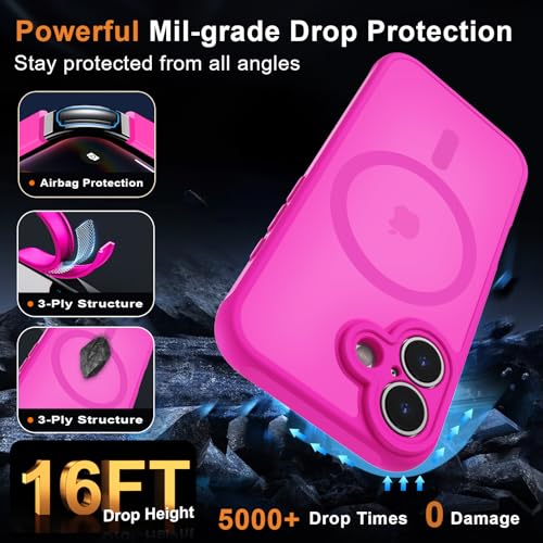 Image of MOCCA Magnetic Shockproof for iPhone 17 Case,Hot Pink