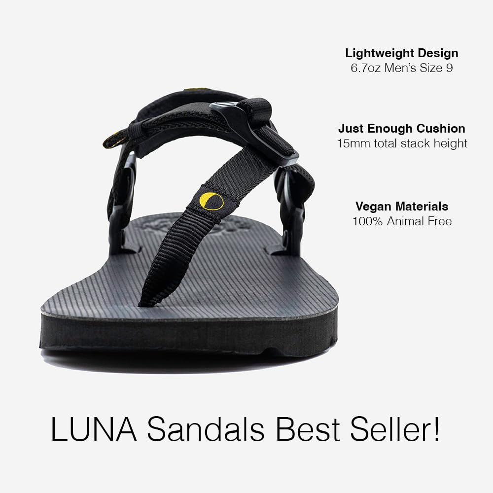 LUNA Sandals MONO Winged Edition | Minimalist Trail Running and Hiking Sandals - Lightweight 5.9 oz Comfortable Barefoot Sandals for Men and Women | Adjustable Fit product thumbnail 5
