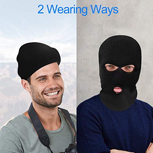 iMounTEK Knitted Full Face Winter Skiing Balaclava Mask. Windproof Cold Weather Thermal Hood Face Mask, Neck Gaiter Warmer & Motorcycle Helmet Liner for Snowboard/Outdoor Sports/Cycling/Motorcycle