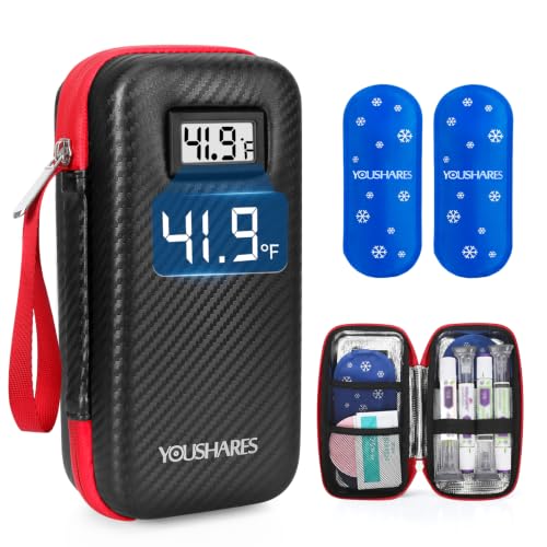 Image of YOUSHARES Cooler Travel Case for Zepbound & Mounjaro Pens, Holds 4 Pens