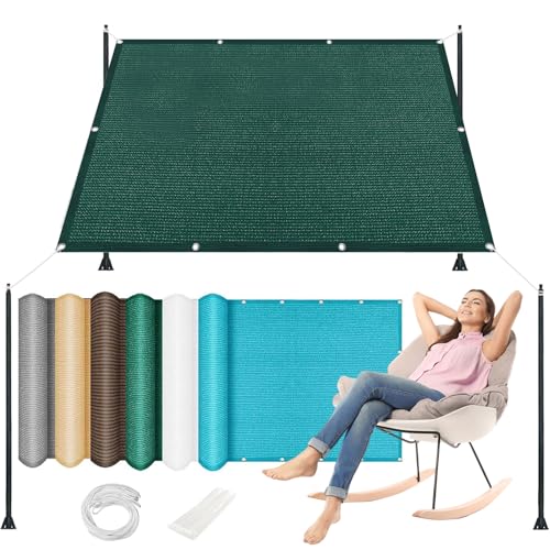 Voile d'ombrage rectangulaire vert foncé pour bloquer la chaleur