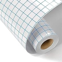 Transfer Tape for Vinyl Transfer Paper 12in x 13 Feet (30.5 * 400cm) Transfer Tape Self Adhesive Vinyl Blue Alignment Grid for Decals, Signs, Windows, Stickers