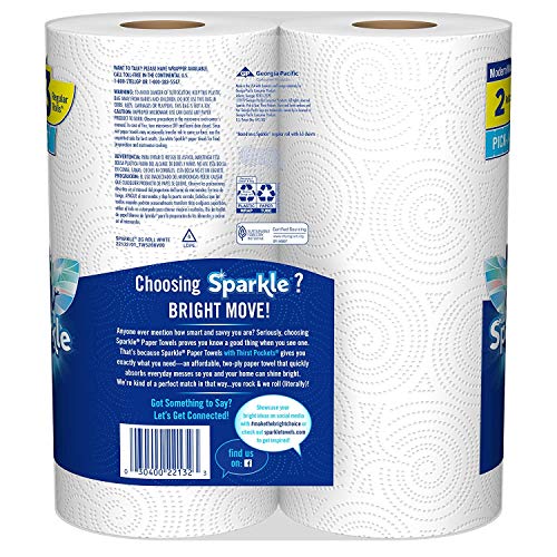 Sparkle Paper Towel, 2 Giant Pas Rolls, 1.095 lb