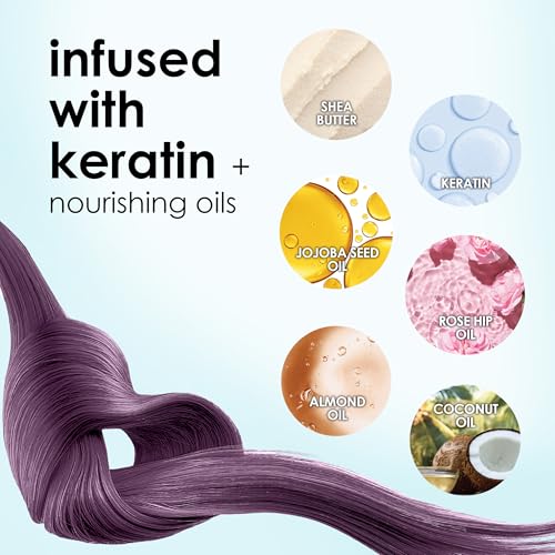 KERACOLOR Clenditioner for Brunettes PURPLE Dye, Semi Permanent Hair Color Depositing Conditioner, Cruelty-free, 12 Fl Oz (Pack of 1)