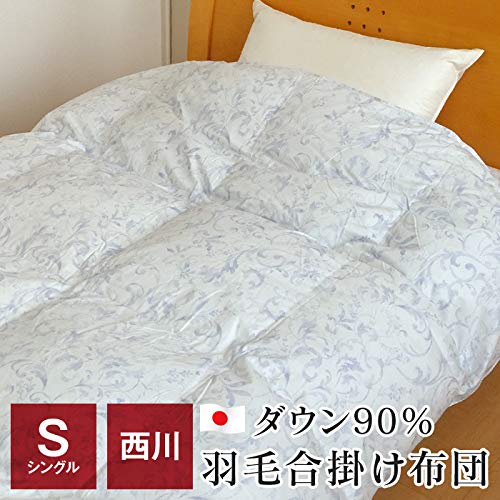 Amazon｜西川 クオリアル 羽毛合い掛けふとん シングル 0.7kg 日本製