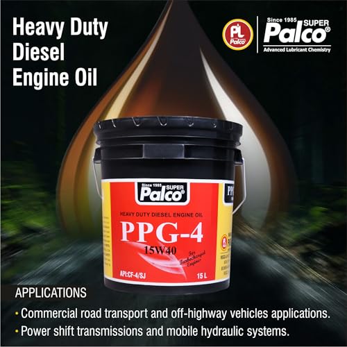 Image of PALCO PPG-4 15W40 | API:CF-4 /SJ & MB 228.1 Multigrade Engine oil for Diesel Commercial Road Transport & Off Highway Vehicles | New Generation Automotive Vehicles | 15 Litres