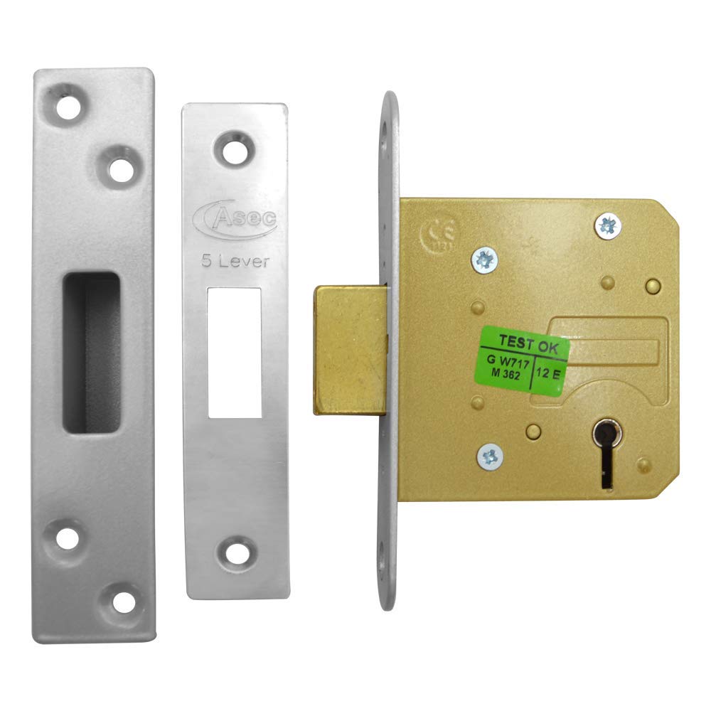 Asec Metallic Deadlock 64Mm Ss 5 Lever