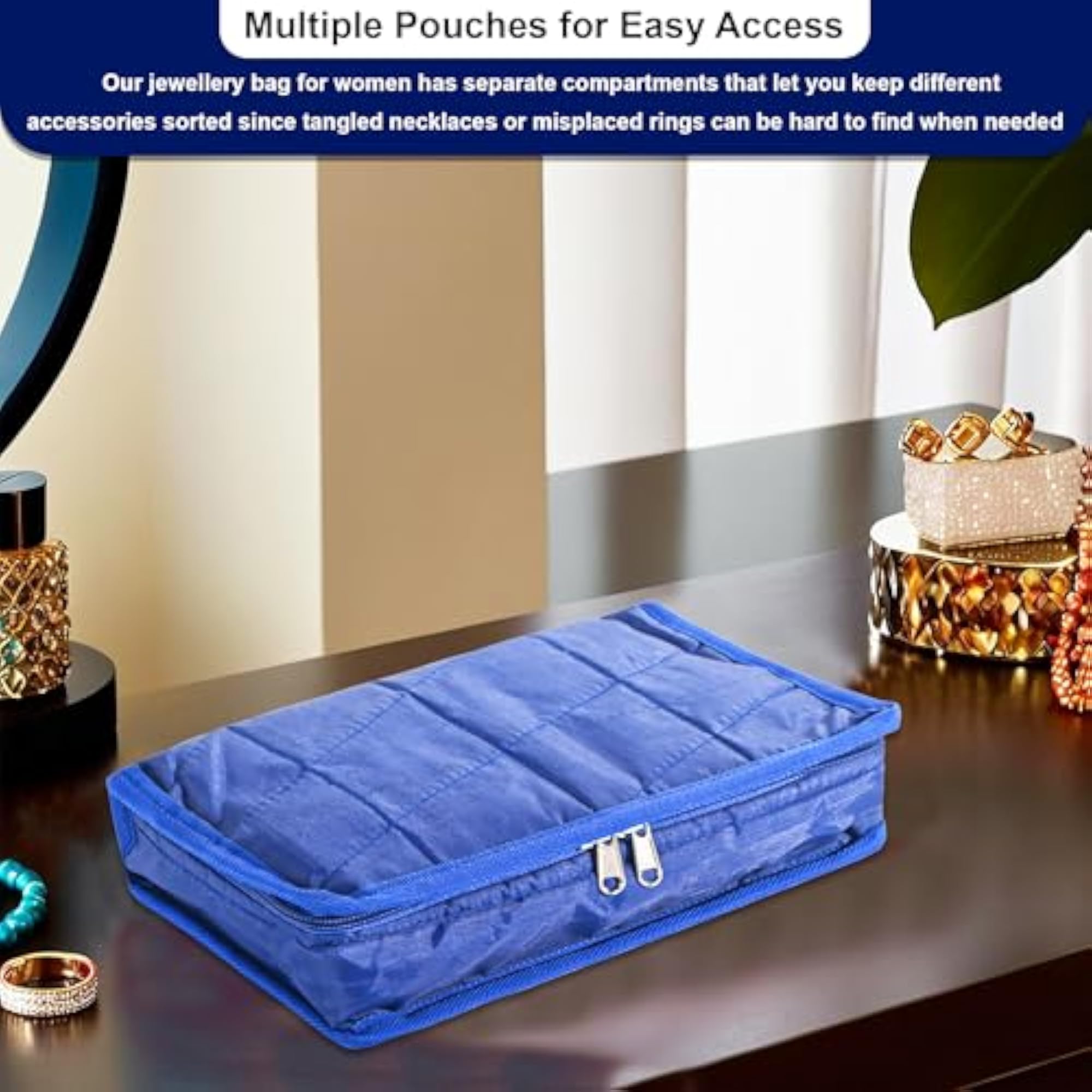 Parachute Makeup Pouch Bag with 5 Compartments