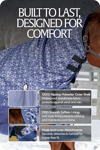 Image of Equinavia Arktis Turnout Neck Cover No Fill | 1200 Denier - Skipper Blue - S
