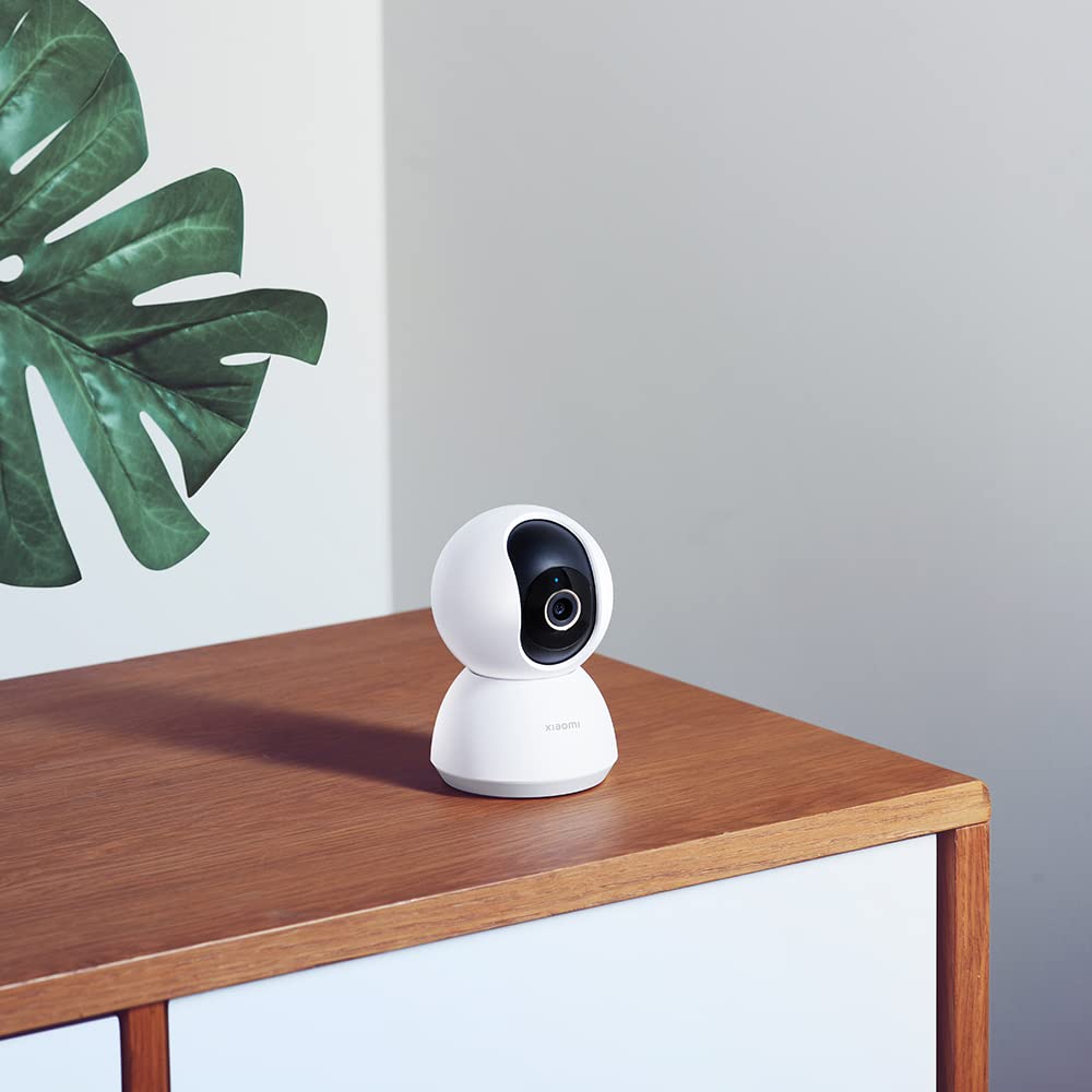 XIAOMI Mi Smart Camera C300 Caméra Surveillance WiFi intérieure 360° qualité 2K, Vision Nocturn, Détection Humaine AI, Audio bidirectionnel, pour Bébé et Animaux, Compatible avec Alexa et OK Google