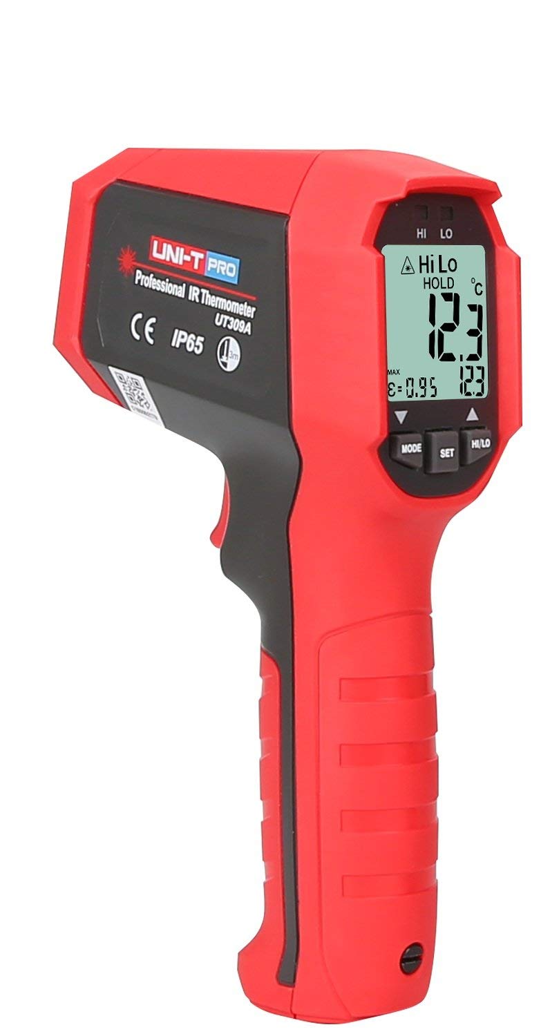 UNI-T UT309A Serie UT309 Profesional Termómetro Infrarojo con IP65, 10:1 Proporción, -35°C-450°C/-31°F-842°F