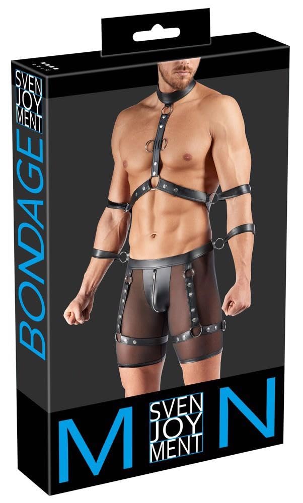 Svenjoyment Bondage Men's Harness and Pants Black L