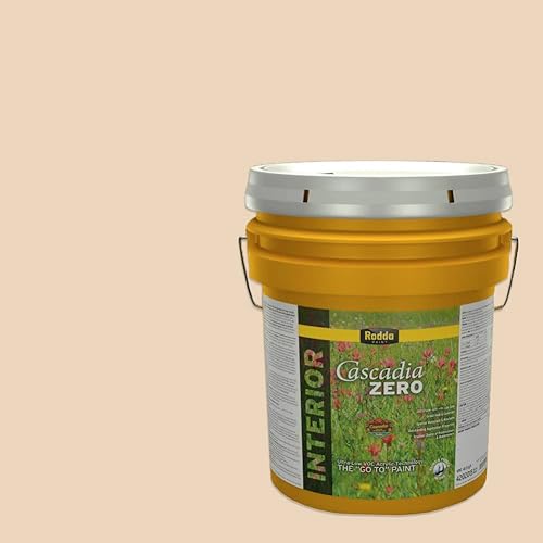 Vista 105 de Rodda Paint CASCADIA ZERO - Pintura satinada e imprimación para interiores en uno, cuarto de galón, alabastro Alabaster