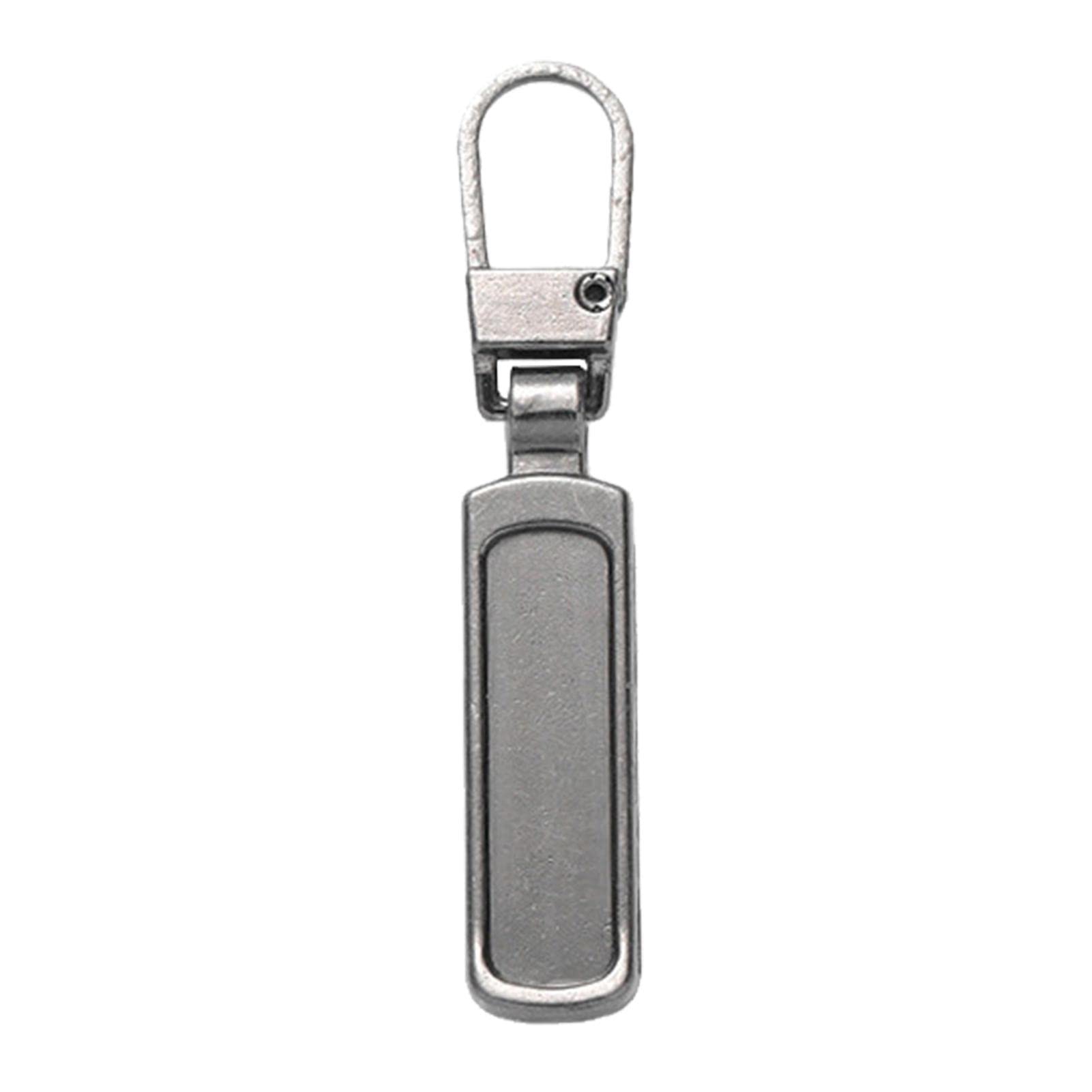 Jlobnyiun Zipper Pull Replacement: Aluminum Alloy Slider, Detachable Stylish Head, Electroplating Coated Bags Closer, Jackets Repair, Luggage Tabs for Backpack