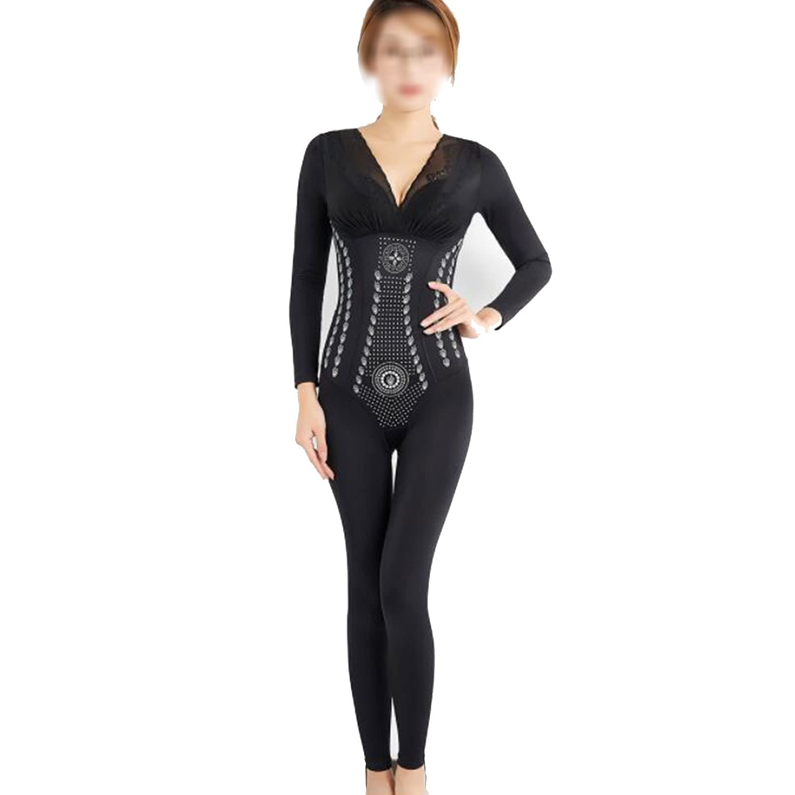 CMBSSTFC Schlankheitsunterwäsche, Body Shaperwear, Damen-Ganzkörper-Shapewear, Damen-Binder und, Postantal-Body, Bequeme Shapewear (Farbe: B, Größe: 3XL)