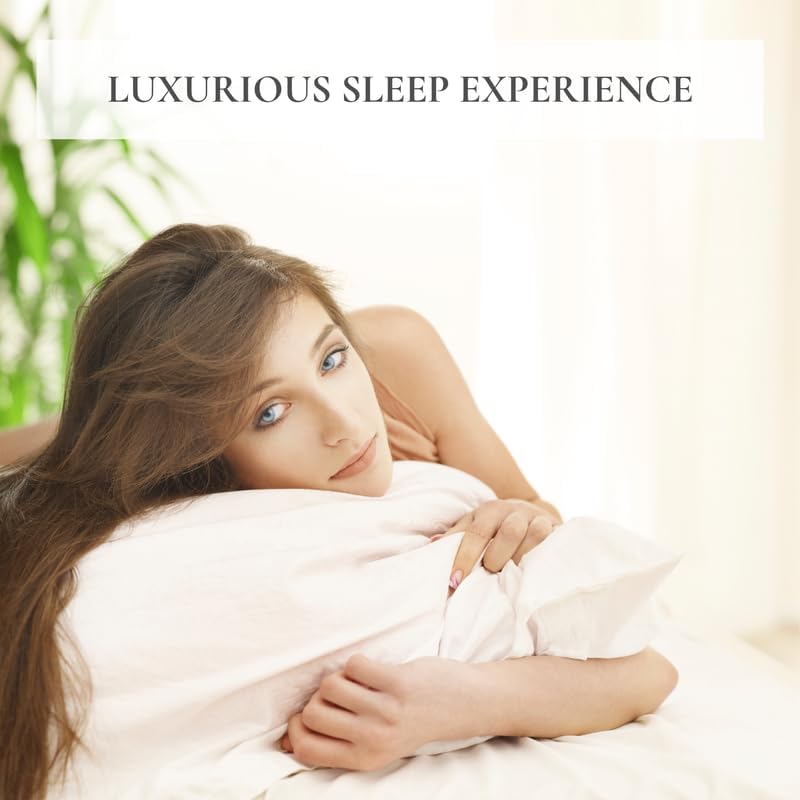 Miniatura 4 de Sleep & Beyond Sábana bajera ajustable de satén 100% algodón orgánico, duradera e hipoalergénica, suave y relajante, ropa de cama ecológica y lujosa