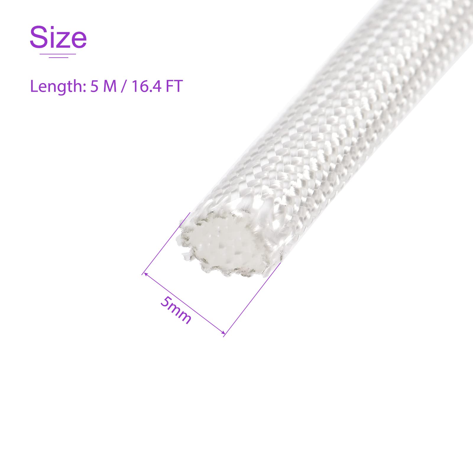 Glasfaser-Schrumpfschlauch – 4mm X 5m, Hitzebeständig Bis 200°C, Für Kabelisolierung