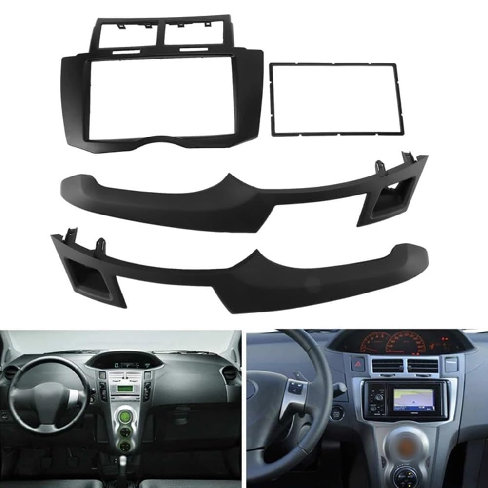 Cornice stereo 2 DIN per Yaris, Vitz, Platz 2005 2011, migliora l'aspetto visivo e le prestazioni audio (telaio+set antenna)