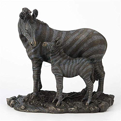 Statue de zèbre en bronze coulé à froid pour salon moderne