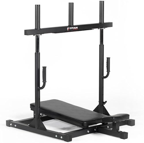 Titan Fitness Máquina de prensa vertical de piernas, capacidad de 400 libras, Compatible con placa olímpica de diamante, Entrenamiento de