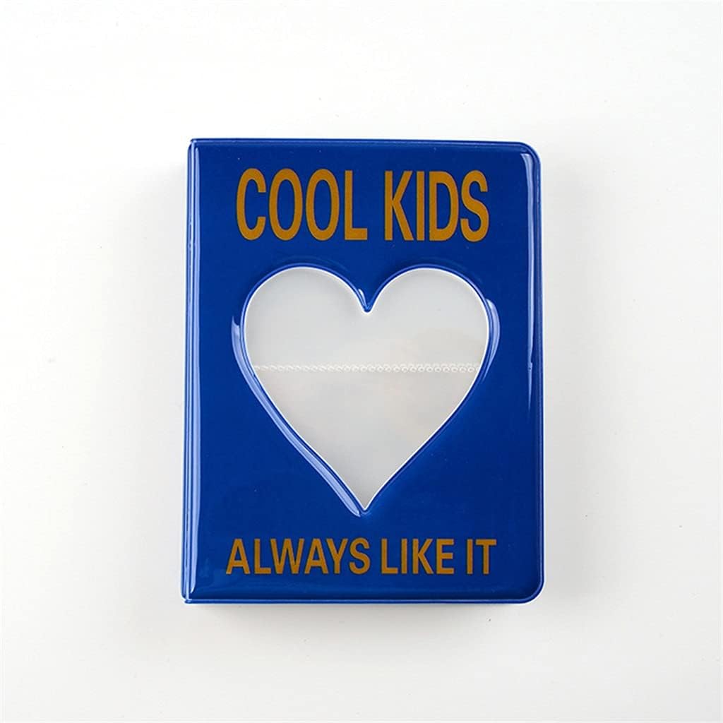 Photo Album Card Holder Receipt Storage Hollow Love Heart Photo Holder Business Card Bag photocard holder(A)