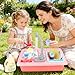 Imagen de deAO Fregadero Electrónico de Cocina Conjunto de Juguete para Lavar Platos Accesorio de Cocinita Infantil Juegos de Imitación para Niños y Niñas