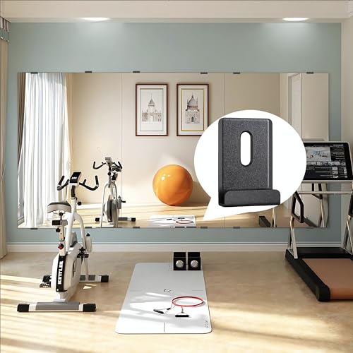 Image of Mirror Hanging Kit - 4Pcs Metal Mirror Clips with Screw, Wide Channel Mirror Hanger Clip Kit for Frameless Mirrors. Heavy Retainer Clips for Wall Mounting.