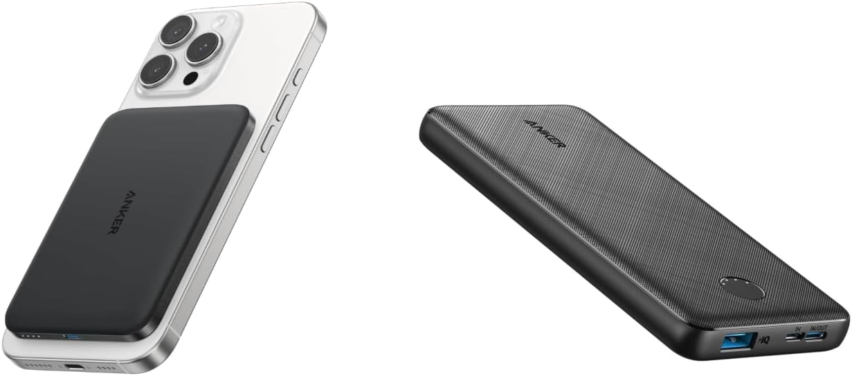 Anker Nano Power Bank, Ultra-Slim Battery Pack, Qi2 Certified 15W Max Ultra-Fast MagSafe-Compatible Portable Charger, Ergonomic Design, for iPhone 16/15/14/13/12 Series Only