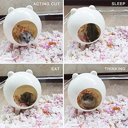 Marchul Hamster Hideout, Hamster House Habitats Decor, Small Pet House for Dwarf Hamster Syrian Hamsters, Gerbils, Dwarf, Mouse (White) - Image 5