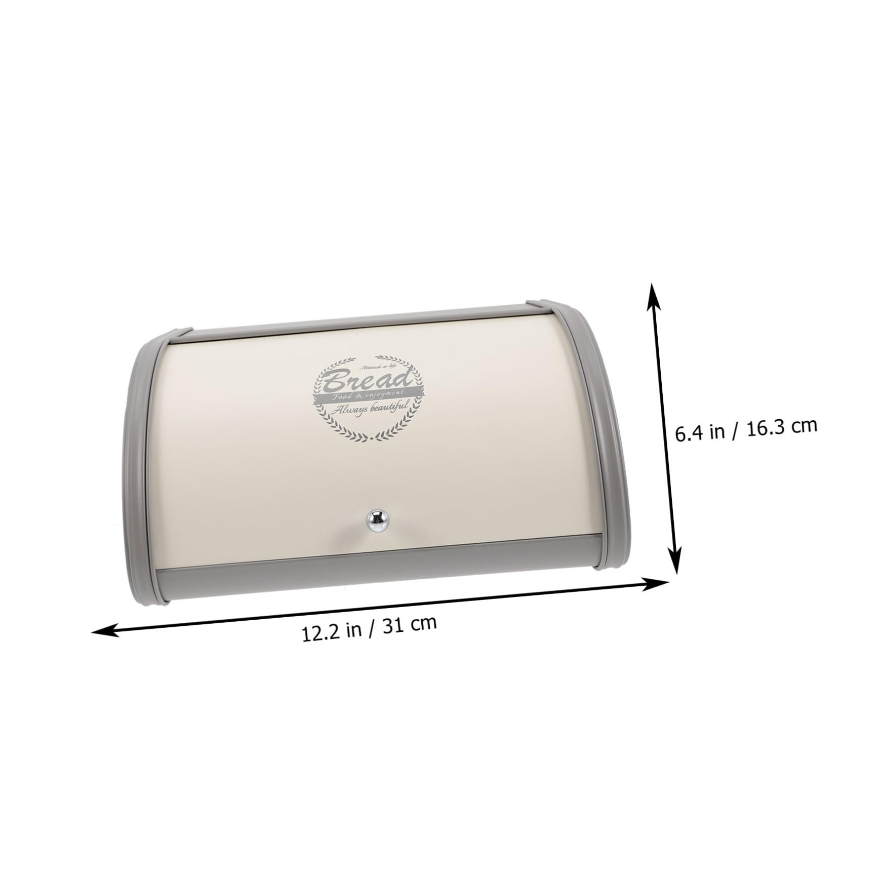 Caja de Pan de Granja con Tapa Abatible, Soporte Metálico para Cocina, Caja de Pan para Encimera, Base Ancha Antideslizante, Organizador Multiusos para Hogar y Panadería