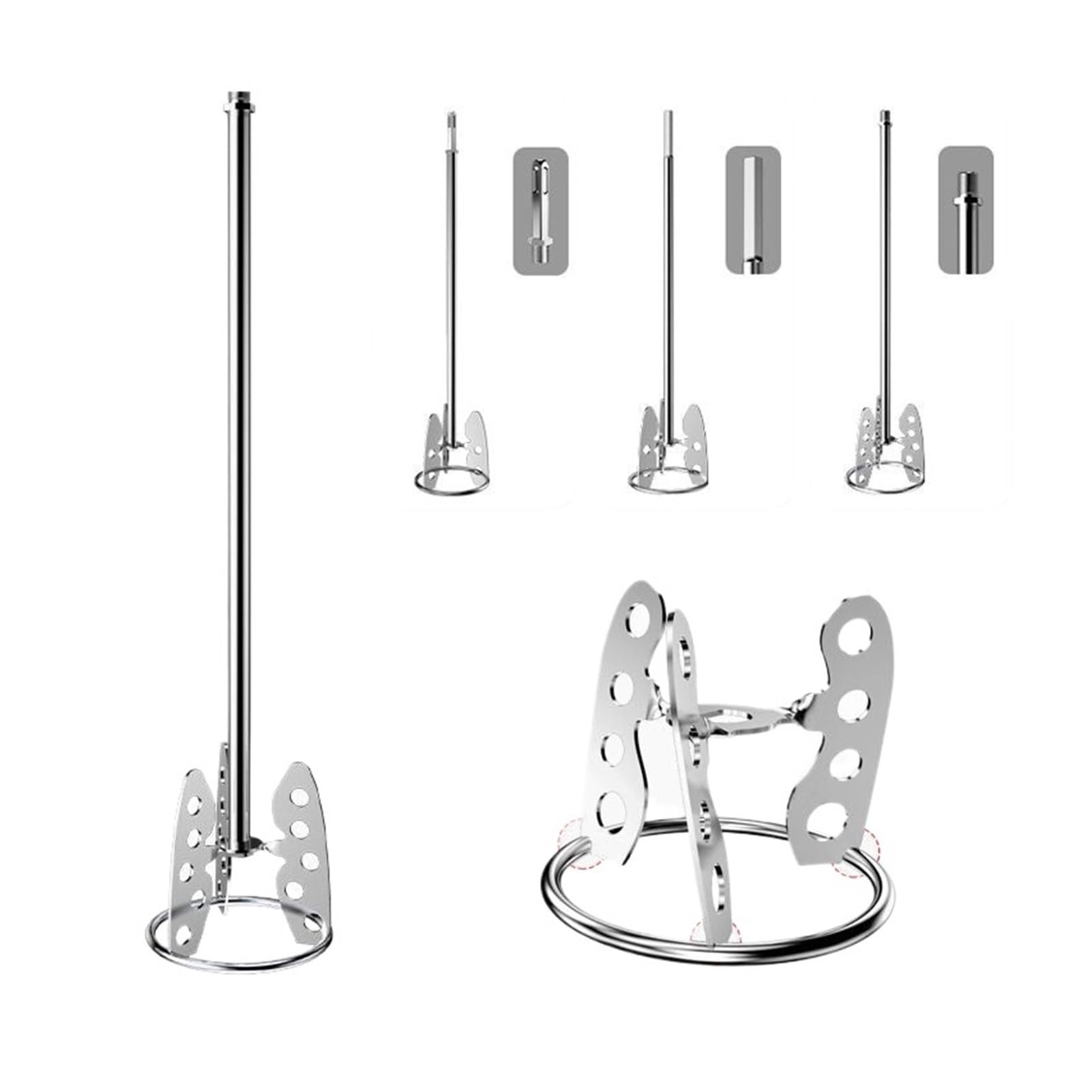 "Varilla mezcladora de cenizas " Paleta mezcladora de acero inoxidable, varilla for mezclar pintura y masilla(M22 Shank)
