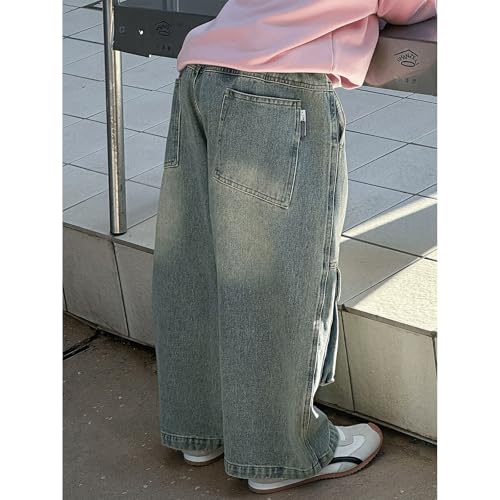 Baggy Jeans Kids Cargo Loose Fit Hip Hop Wide Leg Jeans Skater Elastic Waist Teen Baggy Pants Boys Y2K with Pockets Vintage3