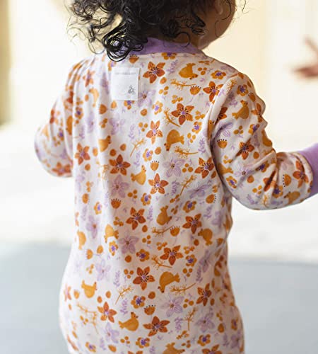 Image of Burt's Bees Baby unisex-baby Sleep & Play, Organic One-piece Romper-jumpsuit Pj, Zip Front Footed Pajama