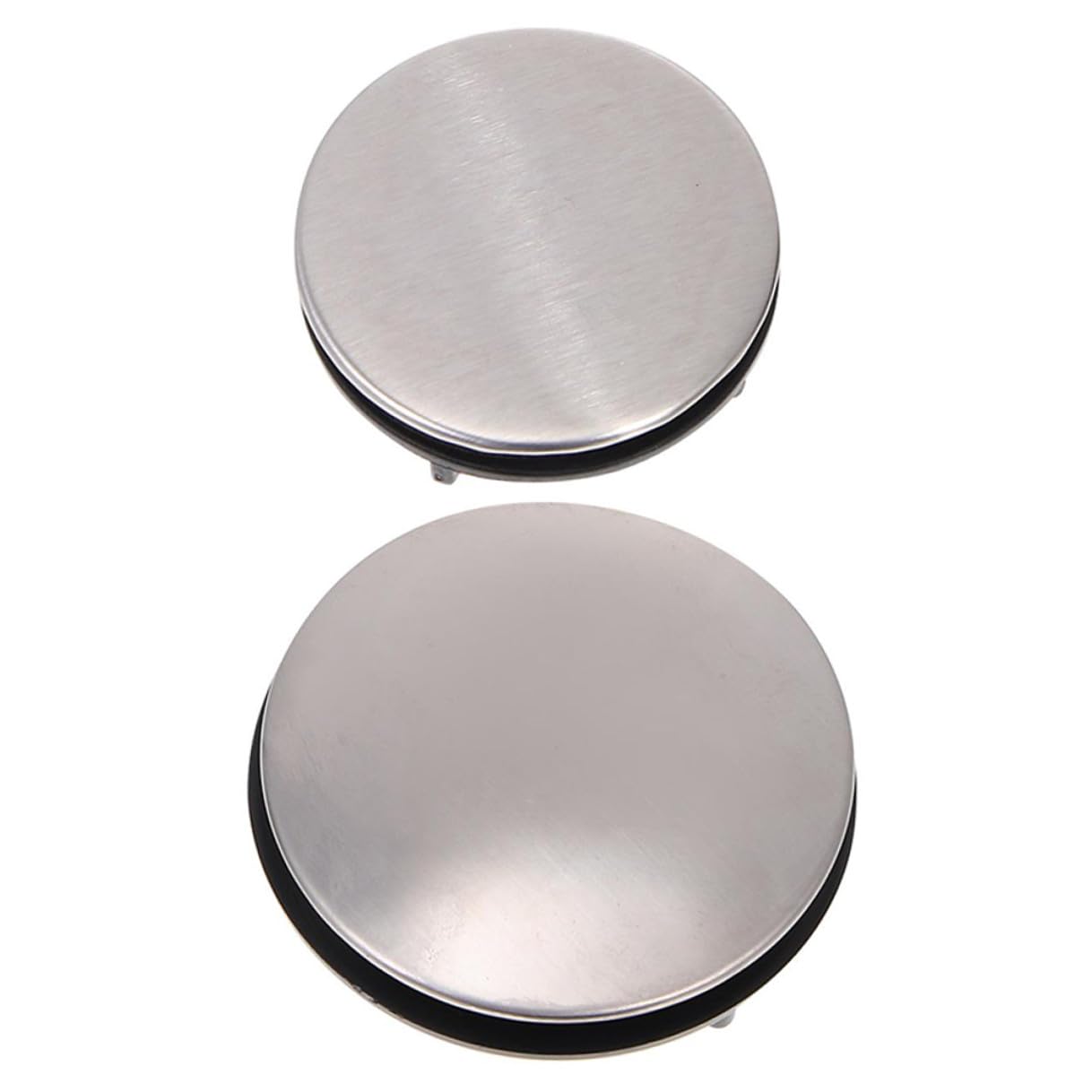 Baluue Tapón para Fregadero de Cocina y Lavabo de Baño, 2 Piezas de Plástico y Acero Inoxidable, Diseño Clásico y Funcional para Cubrir Agujeros y Evitar Fugas